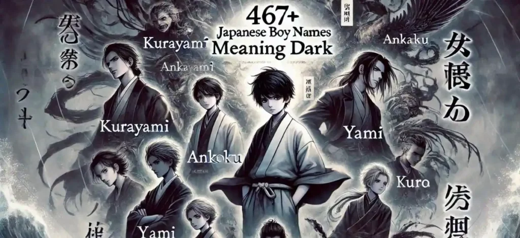 japanese boy names meaning dark